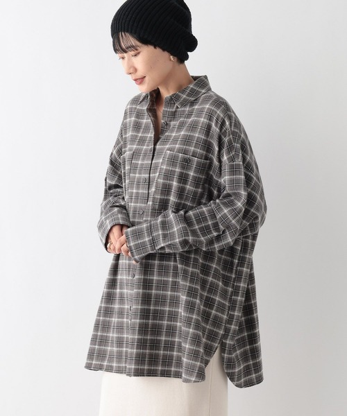 LEPSIM（レプシィム）の「チェックシャツチュニック　253243（チュニック・レディース・グレー系その他/チャコールグレー/ネイビー・FREE）」の21枚目の写真