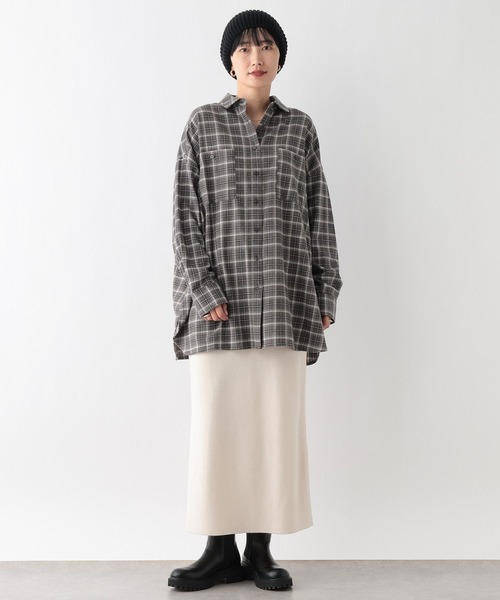 LEPSIM（レプシィム）の「チェックシャツチュニック　253243（チュニック・レディース・グレー系その他/チャコールグレー/ネイビー・FREE）」の22枚目の写真