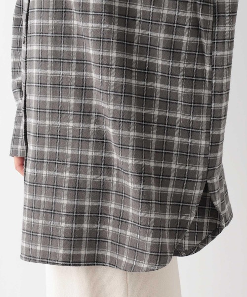 LEPSIM（レプシィム）の「チェックシャツチュニック　253243（チュニック・レディース・グレー系その他/チャコールグレー/ネイビー・FREE）」の8枚目の写真