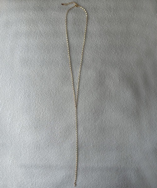 silver925】Y Shaped Necklace 18KGP/Y字チェーンネックレス