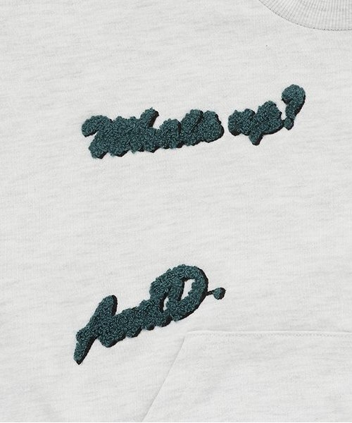 and D. petit main（アンドディープティマイン）の「散りばめロゴ刺繍ビッグスウェット（スウェット・キッズ・ブラック/オフホワイト・120cm/140cm/110cm/100cm/150cm/130cm）」の8枚目の写真