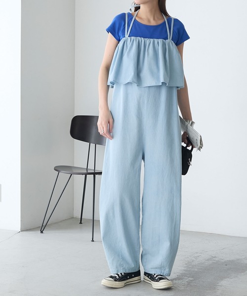 セールデニムリメイクフリフリフリルサロペット一点物195/80r15