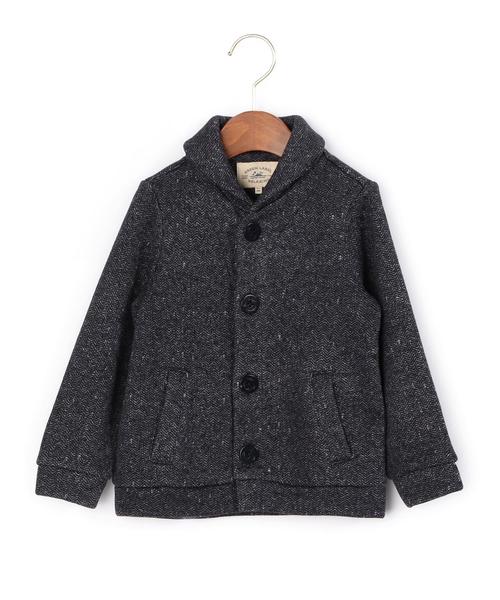 green label relaxing（グリーンレーベルリラクシング）の「【KIDS】ウラキモウ ショールカラーロングスリーブ（カーディガン/ボレロ・キッズ・ブラック/ネイビー・105/135/125/115/95）」の2枚目の写真