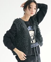 フリンジニットベスト