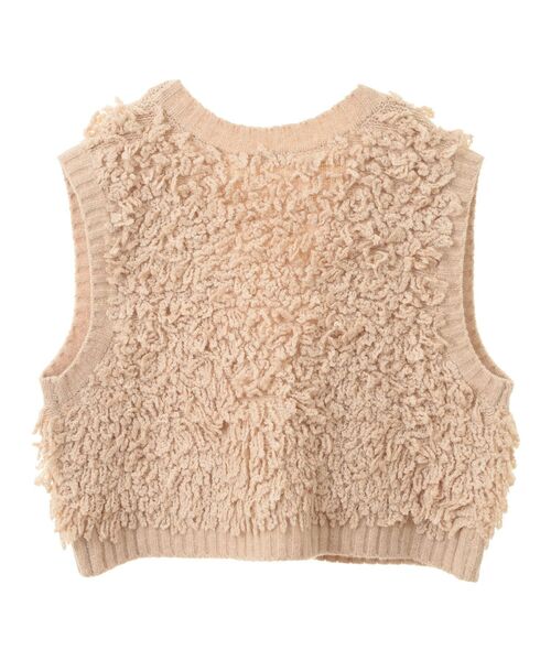 CRAFT STANDARD BOUTIQUE（クラフトスタンダードブティック）の「フリンジニットベスト（ベスト・レディース・ベージュ/チャコールグレー・FREE）」の20枚目の写真