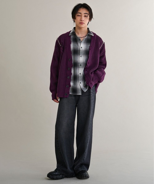 Ellno Loset(エルノロゼット)の「フラワープリントチェックシャツ(シャツ/ブラウス・メンズ・ブラック/ブルー・SMALL/MEDIUM/LARGE)」の22枚目の写真