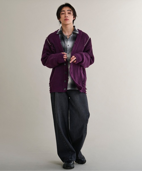 Ellno Loset(エルノロゼット)の「フラワープリントチェックシャツ(シャツ/ブラウス・メンズ・ブラック/ブルー・SMALL/MEDIUM/LARGE)」の21枚目の写真