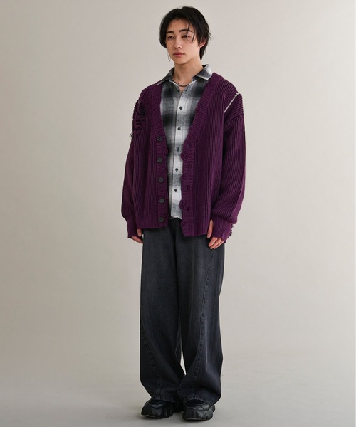 Ellno Loset(エルノロゼット)の「フラワープリントチェックシャツ(シャツ/ブラウス・メンズ・ブラック/ブルー・SMALL/MEDIUM/LARGE)」の20枚目の写真