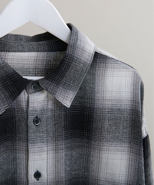 Ellno Loset(エルノロゼット)の「フラワープリントチェックシャツ(シャツ/ブラウス・メンズ・ブラック/ブルー・SMALL/MEDIUM/LARGE)」の10枚目の写真