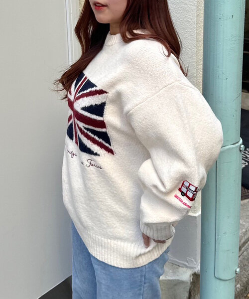 Another Branch olive des olive（アナザーブランチオリーブデオリーブ）の「イギリス＆アメリカ国旗ニット（ニット/セーター・レディース・オフホワイト/ホワイト系その他/ブルー系その他/ネイビー・FREE）」の10枚目の写真