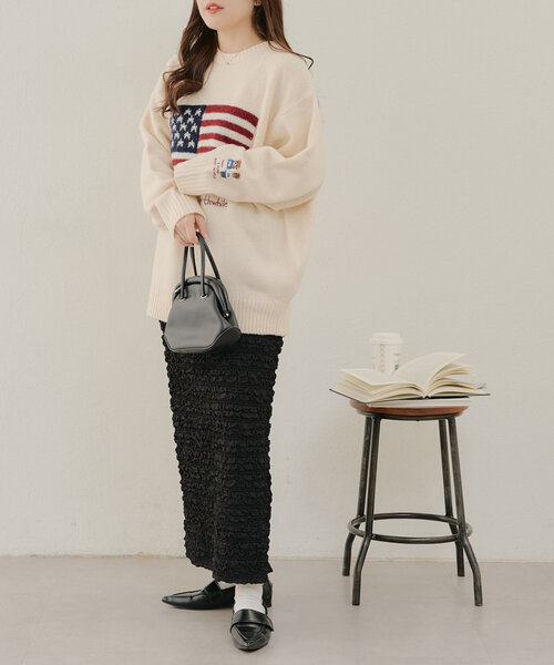 Another Branch olive des olive（アナザーブランチオリーブデオリーブ）の「イギリス＆アメリカ国旗ニット（ニット/セーター・レディース・オフホワイト/ホワイト系その他/ブルー系その他/ネイビー・FREE）」の19枚目の写真