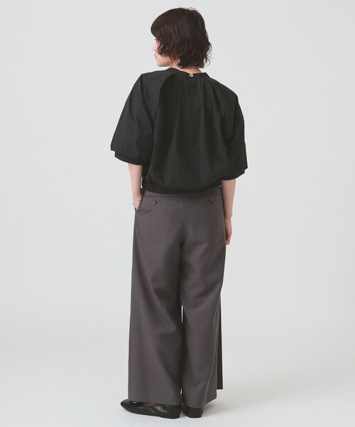 Ray BEAMS（レイビームス）の「RBS / フロントプリーツ ワイドパンツ（その他パンツ・レディース・グレー/ダークブラウン・1/0）」の6枚目の写真