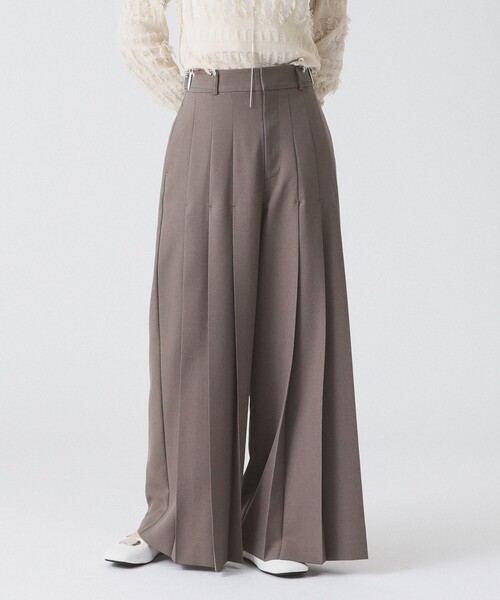 Ray BEAMS（レイビームス）の「RBS / フロントプリーツ ワイドパンツ（その他パンツ・レディース・グレー/ダークブラウン・1/0）」の11枚目の写真