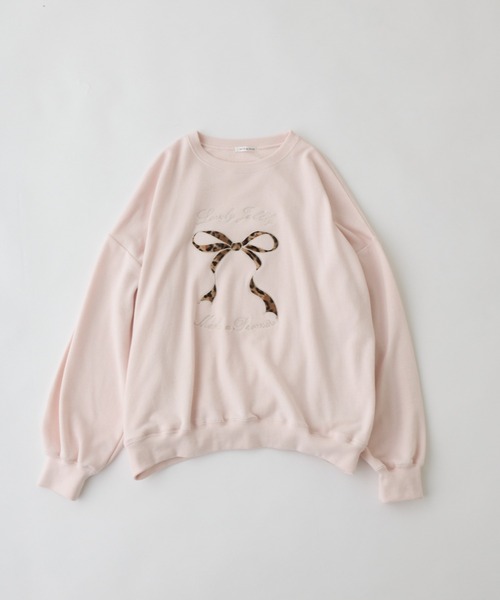 OLIVE des OLIVE（オリーブデオリーブ）の「春のスウェット（Tシャツ/カットソー・レディース・ネイビー/オフホワイト/ピンク/トップグレー・FREE）」の7枚目の写真