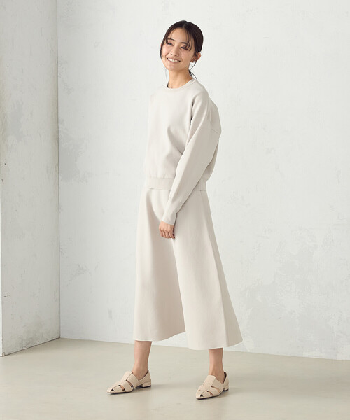 COMME CA ISM（コムサイズム）の「後ろファスナーニット / セットアップ対応（ニット/セーター・レディース・グレイッシュベージュ/チャコール・FREE）」の9枚目の写真