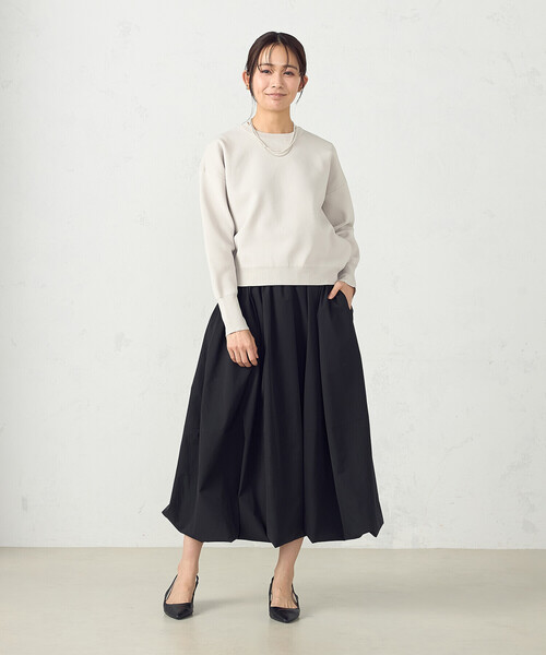 COMME CA ISM（コムサイズム）の「後ろファスナーニット / セットアップ対応（ニット/セーター・レディース・グレイッシュベージュ/チャコール・FREE）」の10枚目の写真