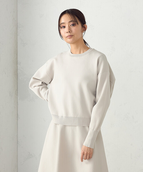 COMME CA ISM（コムサイズム）の「後ろファスナーニット / セットアップ対応（ニット/セーター・レディース・グレイッシュベージュ/チャコール・FREE）」の12枚目の写真