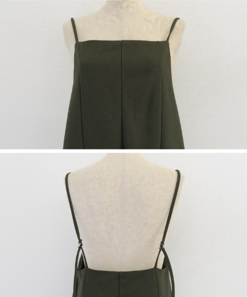 aquagarage(アクアガレージ)の「カットジョーゼットサロペット(ワンピース・レディース・ブラック/カーキ/ネイビー・M/L/P)」の8枚目の写真