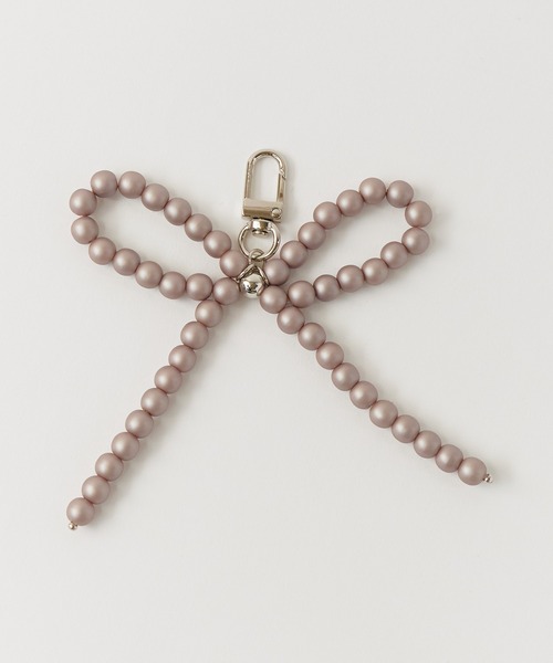 ROOPTOKYO（ループトウキョウ）の「Ribbon Charm Strap/ビーズ リボン チャーム ストラップ 夏物 夏服（キーホルダー・レディース・ブラック/シルバー/ホワイト/レッド・FREE）」の6枚目の写真