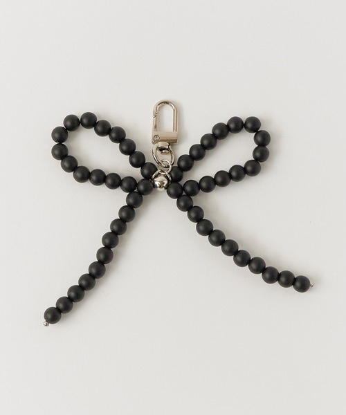 ROOPTOKYO（ループトウキョウ）の「Ribbon Charm Strap/ビーズ リボン チャーム ストラップ 夏物 夏服（キーホルダー・レディース・ブラック/シルバー/ホワイト/レッド・FREE）」の14枚目の写真