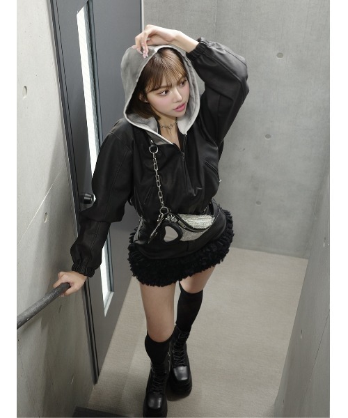 セール】ハートポケットレザーミニスカート（スカート）｜Darich