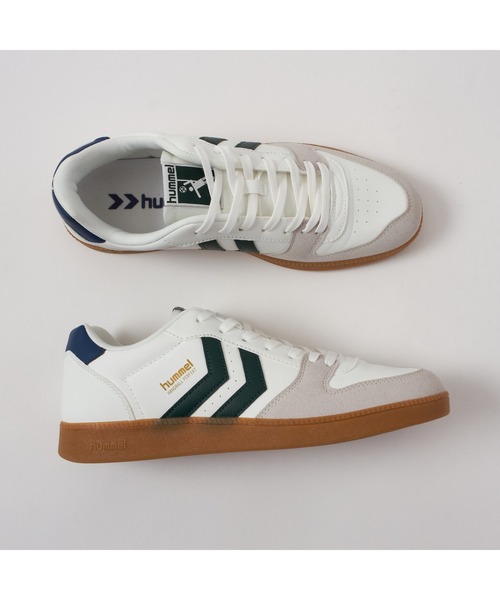 hummel（ヒュンメル）の「hummel/ヒュンメル HANDBALL PERFEKT/ハンドボール パーフェクト（スニーカー・レディース・ホワイト×ブルー/ホワイト×ブラック/オレンジ/ブラック/ブルー・23cm/24cm/25cm/25.5cm/26.5cm/27cm/28cm）」の4枚目の写真