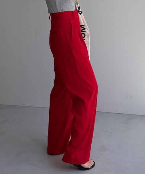 wee9s(ウィークス)の「straight slacks pants / ストレートスラックスパンツ(スラックス・レディース・レッド/ピンク・FREE)」の7枚目の写真