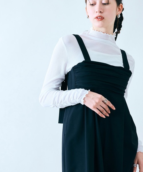 Audie a Muses(オーディアミューズ)の「シアーテレコリブカットソー(Tシャツ/カットソー・レディース・ブラック/オフホワイト・38/42)」の14枚目の写真