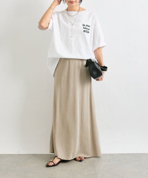 RIVE DROITE（リヴドロワ）の「【大人カジュアルに】SURF LOGO Tシャツ（Tシャツ/カットソー・レディース・ホワイト/ブルー/ベージュ・FREE）」の19枚目の写真