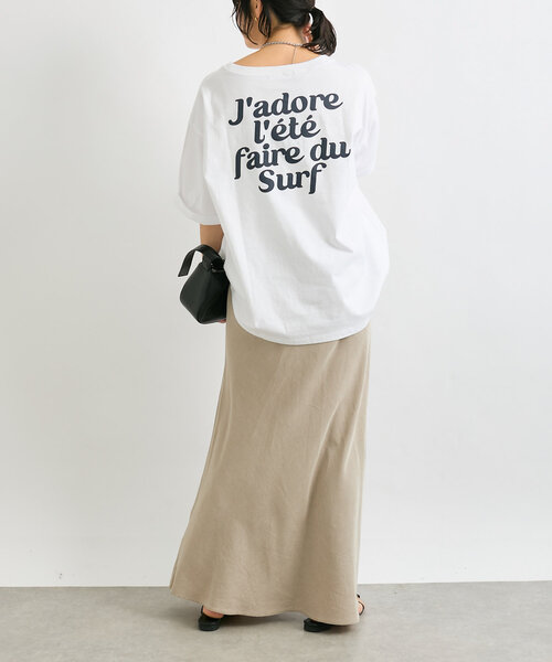 RIVE DROITE（リヴドロワ）の「【大人カジュアルに】SURF LOGO Tシャツ（Tシャツ/カットソー・レディース・ホワイト/ブルー/ベージュ・FREE）」の17枚目の写真