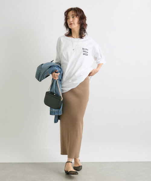 RIVE DROITE（リヴドロワ）の「【大人カジュアルに】SURF LOGO Tシャツ（Tシャツ/カットソー・レディース・ホワイト/ブルー/ベージュ・FREE）」の8枚目の写真