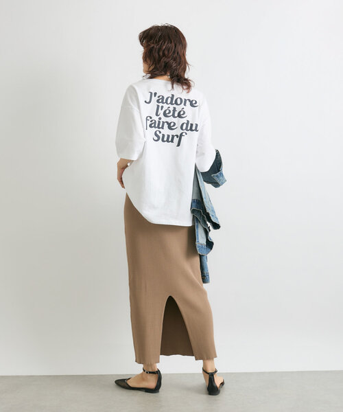 RIVE DROITE（リヴドロワ）の「【大人カジュアルに】SURF LOGO Tシャツ（Tシャツ/カットソー・レディース・ホワイト/ブルー/ベージュ・FREE）」の6枚目の写真