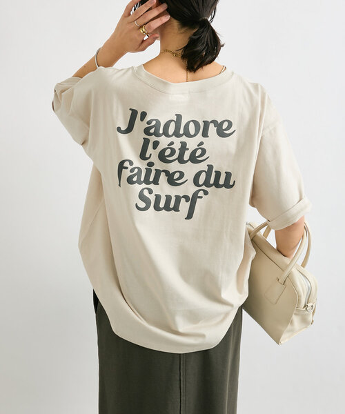 RIVE DROITE（リヴドロワ）の「【大人カジュアルに】SURF LOGO Tシャツ（Tシャツ/カットソー・レディース・ホワイト/ブルー/ベージュ・FREE）」の10枚目の写真