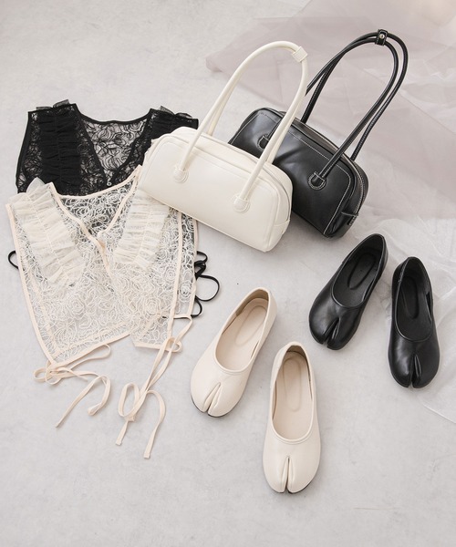 rectangle(レクタングル)の「ロングハンドルスクエアボストンバッグ(ボストンバッグ・レディース・ブラック/ブラウン/ホワイト・FREE)」の13枚目の写真