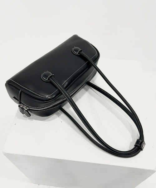 rectangle(レクタングル)の「ロングハンドルスクエアボストンバッグ(ボストンバッグ・レディース・ブラック/ブラウン/ホワイト・FREE)」の19枚目の写真