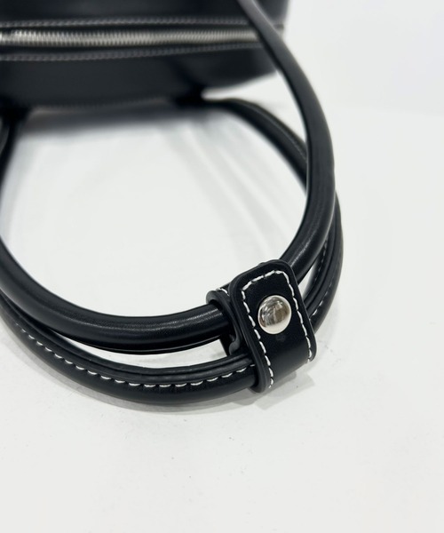 rectangle(レクタングル)の「ロングハンドルスクエアボストンバッグ(ボストンバッグ・レディース・ブラック/ブラウン/ホワイト・FREE)」の20枚目の写真