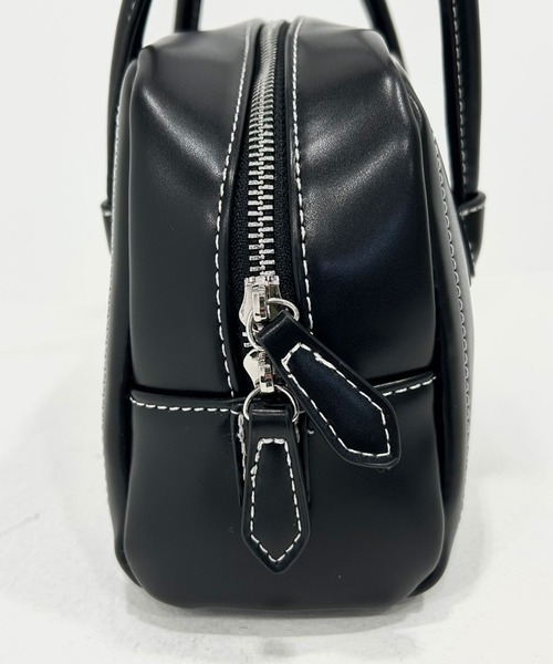 rectangle(レクタングル)の「ロングハンドルスクエアボストンバッグ(ボストンバッグ・レディース・ブラック/ブラウン/ホワイト・FREE)」の21枚目の写真