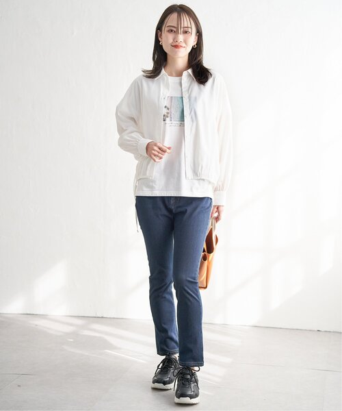 ikka(イッカ)の「ドロストロングテールシャツ(シャツ/ブラウス・レディース・ブルー/オフホワイト/モカ・L/M/S)」の6枚目の写真