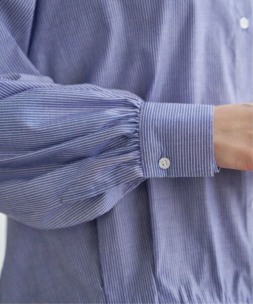 ikka(イッカ)の「ドロストロングテールシャツ(シャツ/ブラウス・レディース・ブルー/オフホワイト/モカ・L/M/S)」の14枚目の写真