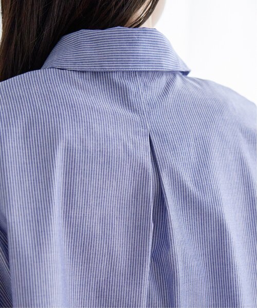 ikka(イッカ)の「ドロストロングテールシャツ(シャツ/ブラウス・レディース・ブルー/オフホワイト/モカ・L/M/S)」の15枚目の写真