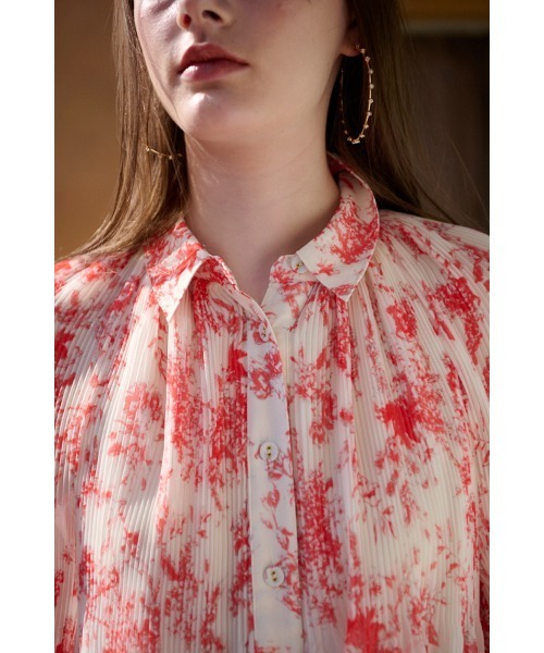 Estella.K(エステラケー)の「Merida Floral Belted Dress プリーツミニマムドレス(ワンピース・レディース・オレンジ系/ホワイト×イエロー/アイボリー系・FREE)」の20枚目の写真