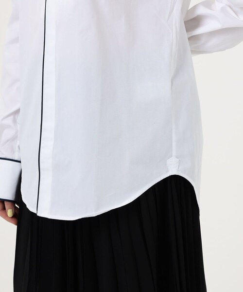 BOURRIENNE EQUIPAGE コットン ハイカラ―シャツ（シャツ/ブラウス