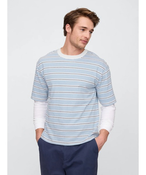 新品未使用 NAPTIME プリントBIGT- SHIRTS-総柄　＋キャップ セール】箔プリント半袖BIGTシャツ（Tシャツ/カットソー