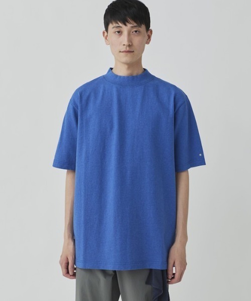 Snow Peak（スノーピーク）の「Snow Peak / Recycled Cotton Mockneck T-Shirt リサイクルコットン モックネックTシャツ（Tシャツ/カットソー・メンズ・ブラック/オートミール/グレー/ブルー・L/M/S/1/XL）」の4枚目の写真