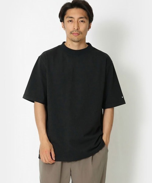 Snow Peak（スノーピーク）の「Snow Peak / Recycled Cotton Mockneck T-Shirt リサイクルコットン モックネックTシャツ（Tシャツ/カットソー・メンズ・ブラック/オートミール/グレー/ブルー・L/M/S/1/XL）」の2枚目の写真