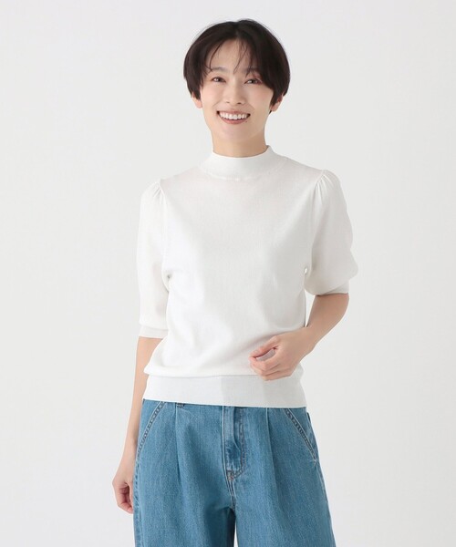 Afternoon Tea(アフタヌーンティー)の「100回洗える五分袖プルオーバー(Tシャツ/カットソー・レディース・ピンク/ライトグリーン/ライトブルー/オフホワイト・MEDIUM)」の2枚目の写真