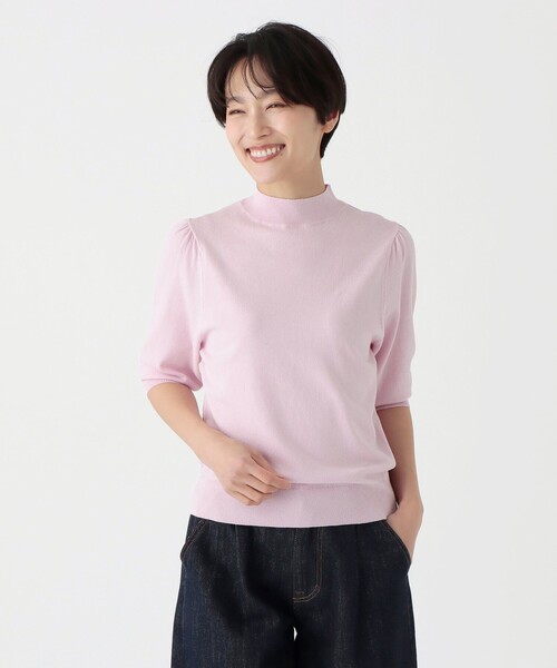 Afternoon Tea(アフタヌーンティー)の「100回洗える五分袖プルオーバー(Tシャツ/カットソー・レディース・ピンク/ライトグリーン/ライトブルー/オフホワイト・MEDIUM)」の4枚目の写真