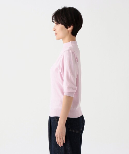 Afternoon Tea(アフタヌーンティー)の「100回洗える五分袖プルオーバー(Tシャツ/カットソー・レディース・ピンク/ライトグリーン/ライトブルー/オフホワイト・MEDIUM)」の6枚目の写真