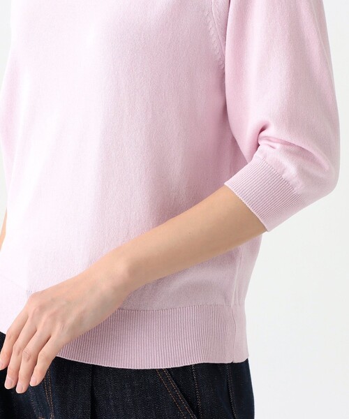 Afternoon Tea(アフタヌーンティー)の「100回洗える五分袖プルオーバー(Tシャツ/カットソー・レディース・ピンク/ライトグリーン/ライトブルー/オフホワイト・MEDIUM)」の8枚目の写真
