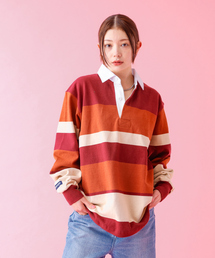 赤白 ボーダー 90s POLOSPORT ラガーシャツ 長袖 ポロシャツ 希少90s✔︎ラルフローレン ポニー刺繍 長袖 ラガーシャツ